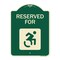 Signmission Designer Series-Reserved For With Accessible Symbol Heavy-Gauge Aluminum, 24" x 18", G-1824-9908 A-DES-G-1824-9908 - alternate 1